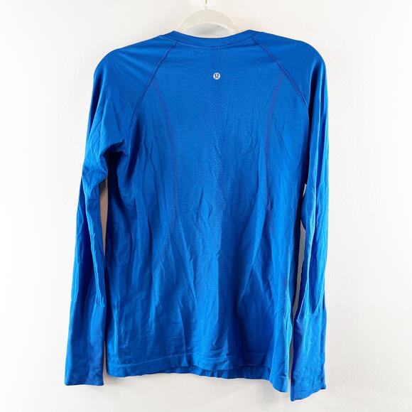 Lululemon Long Sleeve Swiftly Tech Tee Shirt Top Blue 10 - Picture 4 of 4